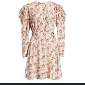 Ulla Johnson midi dress with belt 💯 silk